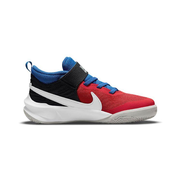 Nike Team Hustle D 10 Basketball Shoes Kids Sneakers Red Blue Black CW6736-005