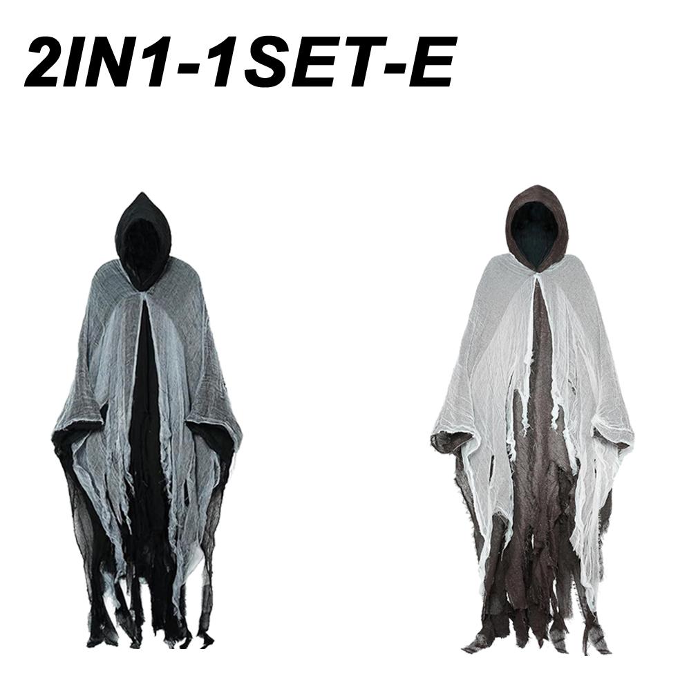 Halloween Cloak Witch Cloak Grim Reaper Costume Cloak Haunted House Costume Dress Up Horror Trick Costume Props