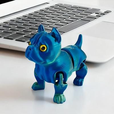 Modelo de Cão Impresso em 3D Brinquedo Fidget Cachorrinho Articulado com Juntas Móveis Animal Flexível Brinquedo para Alívio de Estresse Animal de Estimação de Mesa Presente para Crianças Colecionadores Casa