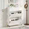 Shoe Cabinet ZWOLLE 78 x 24 x 103 cm Engineered Wood White