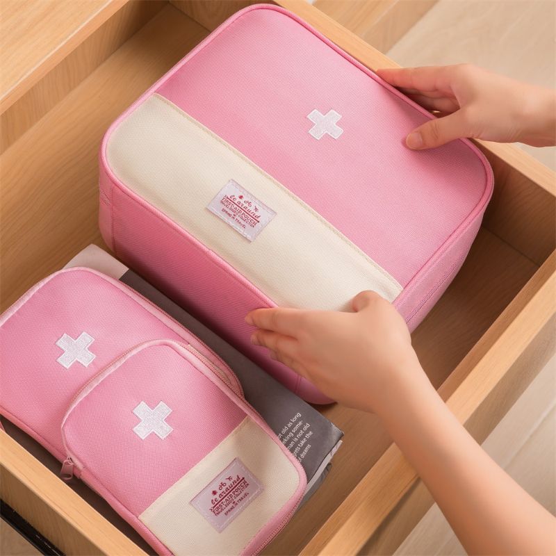 Portable Medical Bag Durable Waterproof Medicine Bag Travel Home Portable First Aid Kit with Sufficient Storage Space 1PC