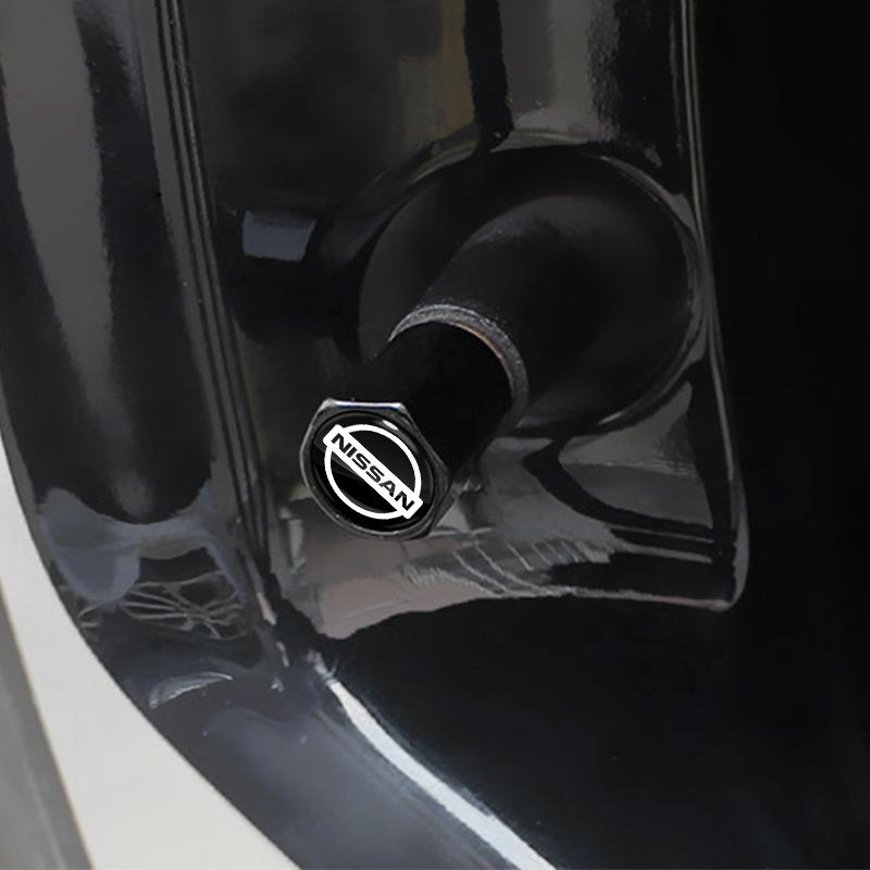 4 Stuks Auto Wiel Banden Inschroef Ventieldoppen Badge Auto Accessoires Voor Nissan Nismo Qashqai X J10 J11 Trail Tiida Juke Teana Pulsar Altima