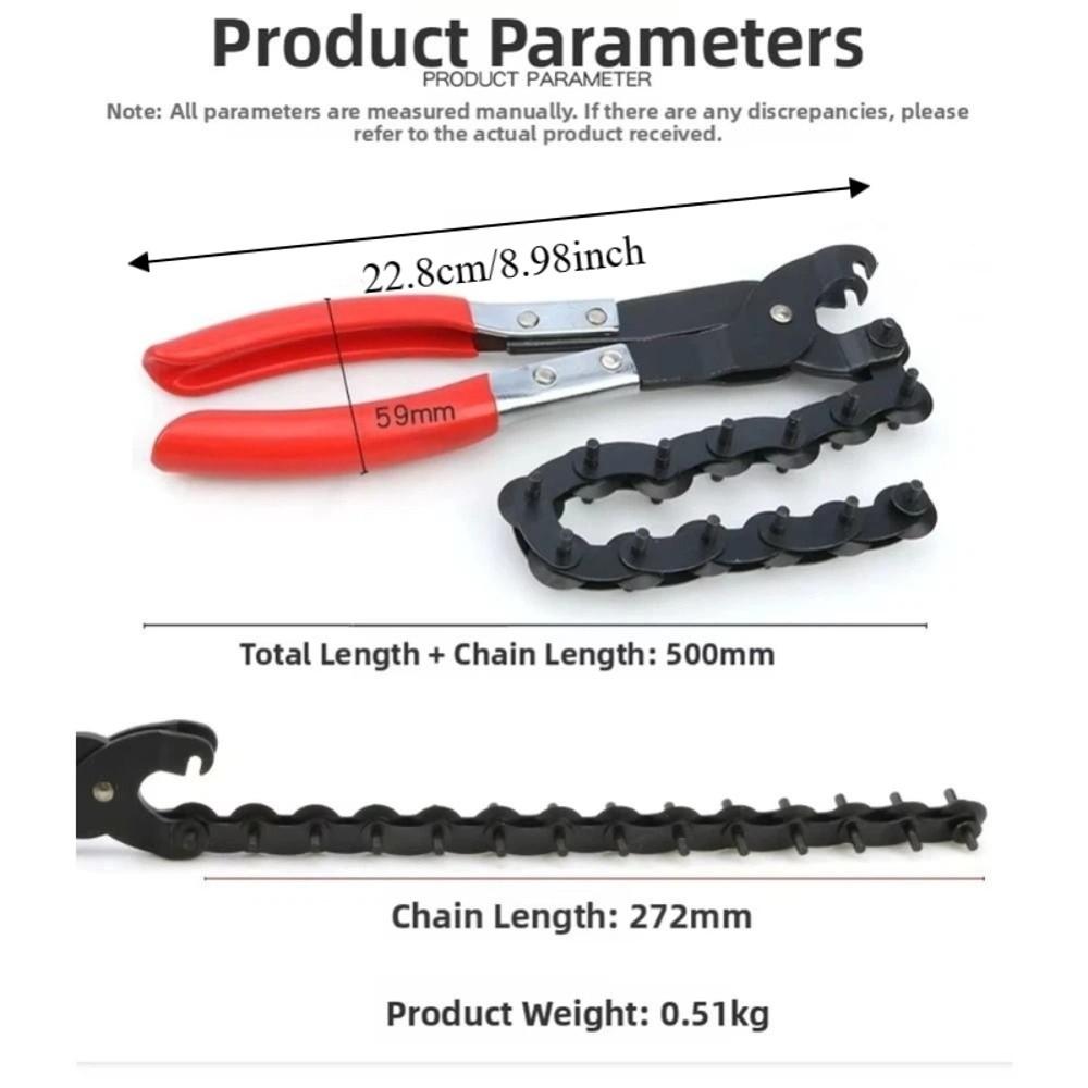 Chain Type Exhaust Pipe Cutter Copper Aluminum Cutting Cutting Wheels Chain Cutter GM Repair Tools 19-76mm Range