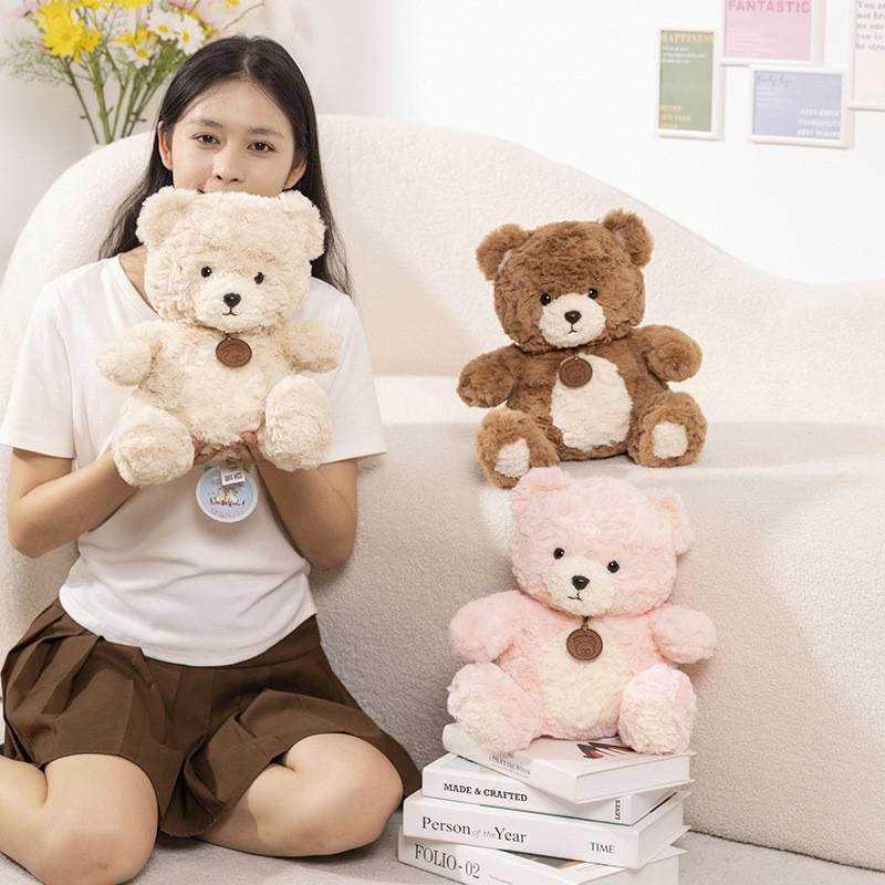 Plush Creative Charming Bear Toy Available In Brown Pink And White Colors