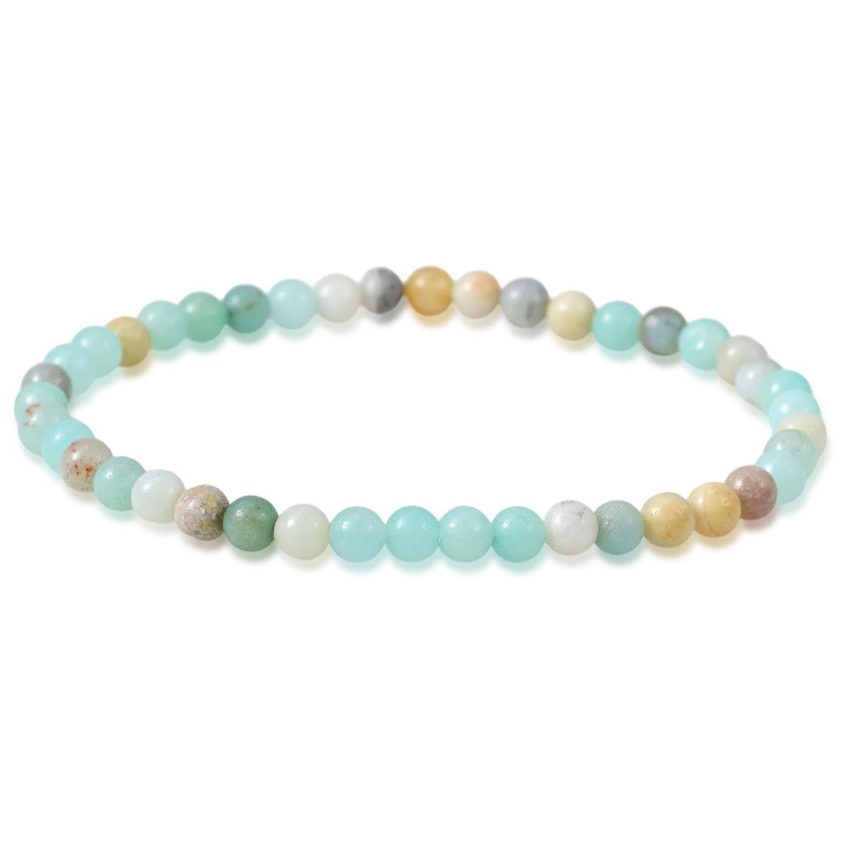 Agate bracelet with beads, pink crystal elastic string bracelet, decorative jewelry for women
