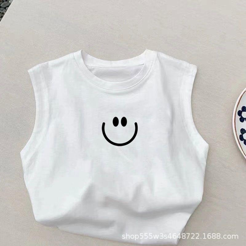 Men's and Women's Vests, Children's Baby Summer Sleeveless Tops, New Children's Versatile Bottoming Shirts, Children's Clothing Trend