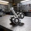 Deep Groove Bearings 4-Wheel Trolley Heavy-Duty Trolley
