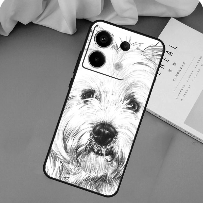 Cartoon Westie Dog Case For Xiaomi Redmi Note 12 11 9 10 13 Pro Plus 12S 11S 10S 9S Redmi 13C 9C 10C 12C Cover