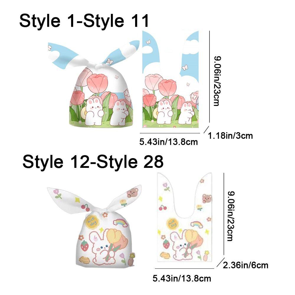 50 Buc Pungi Urechi Lungi Iepure Desen Animat Model Animal Pungi pentru Bomboane Cadou Pungi Ambalare Fursecuri Gustare