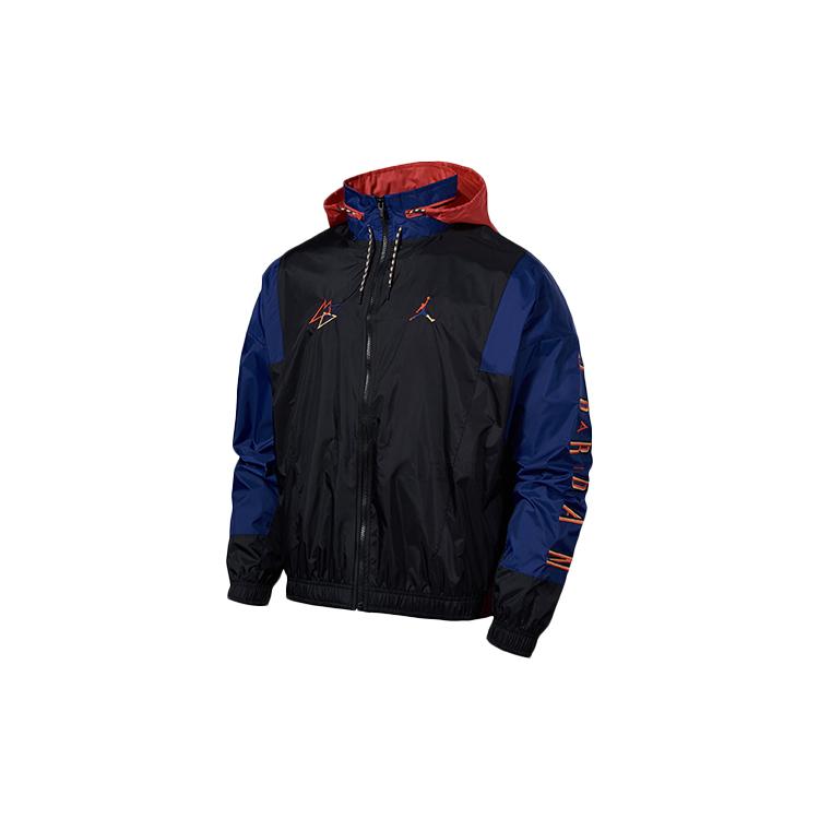Jordan Jackets Men s Blue & Black & Red Multicolor Hooded Moderate Other CK9566-010 XS