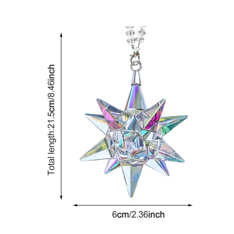 Exquisite Crystal Snowflakes Car Pendant Decoration Ornaments Sun Catcher Snowflake Hanging Trim Accessories Presents Gifts
