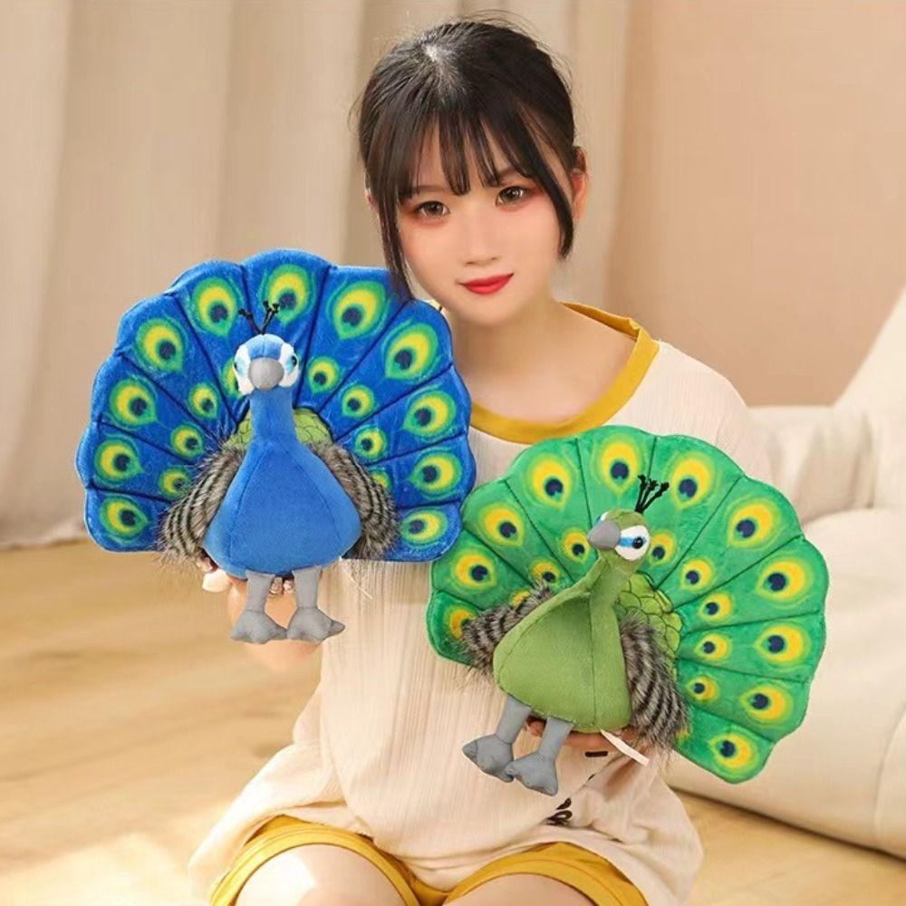 Spreads Tail Simulation Peacock Plush Toys PP Cotton Baby Peacock Plush Toys  Room Decoration