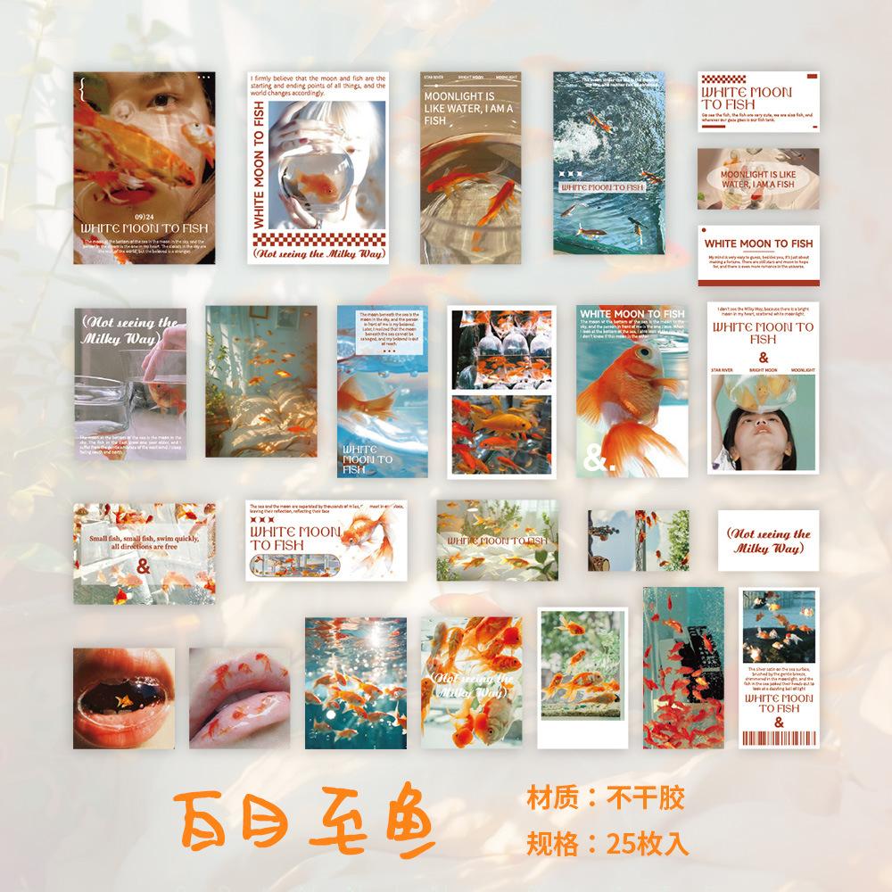 1pack/25pcs Daily Life Romantic Decorative Stickers DIY Handmade Album Scrapbooking Decorative Paper Supplies