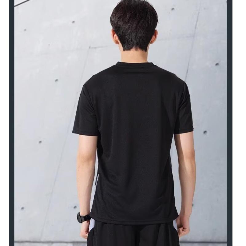 Herren Schnelltrocknendes Mesh Sport-T-Shirt - Eisseide Kurzarm für Laufen, Fitness, Badminton, Basketball, Sommerbekleidung