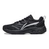 LiNing Fuyiao Fabric Synthetic Leather Shock Absorbing Wear Resistant Breathable Low Top Running Shoes Women Sneaker Black ARXT014-3