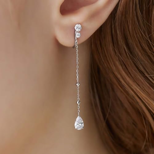 Canal 4℃ Official Silver Drop Earrings for Women, Birthday Gift, Includes Jewelry Case, 152314151005