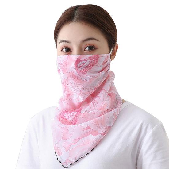 Fashion Printed Outdoor Cycling Breathable Women Anti UV Sun Scarf Face Mask
