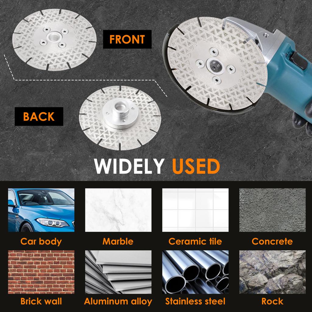 4.5/5 Inch Diamond Angle Grinding Wheel Impact Resistance Double Sided Grinding Wheel Grinder Cutting Wheels for Cement Rebar
