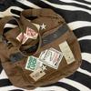 Vintage Casual Crossbody Bags Women Preppy Style Patchwork Messenger Bag Female Harajuku Grunge Aesthetic  Handbag