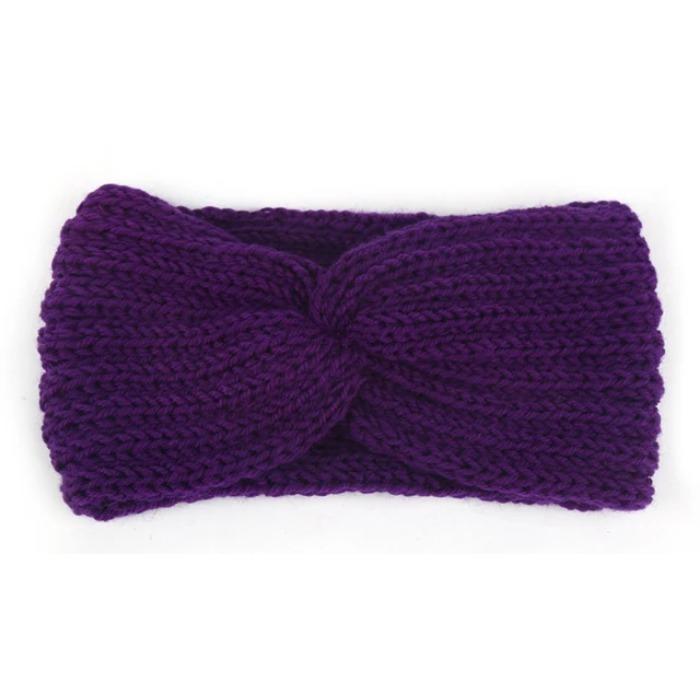 Winter Ear Warmer Headband Women Fashion Elastic Wool Knitted Headband Head Wrap Hairband Girls Elegant Hair Band Accessories