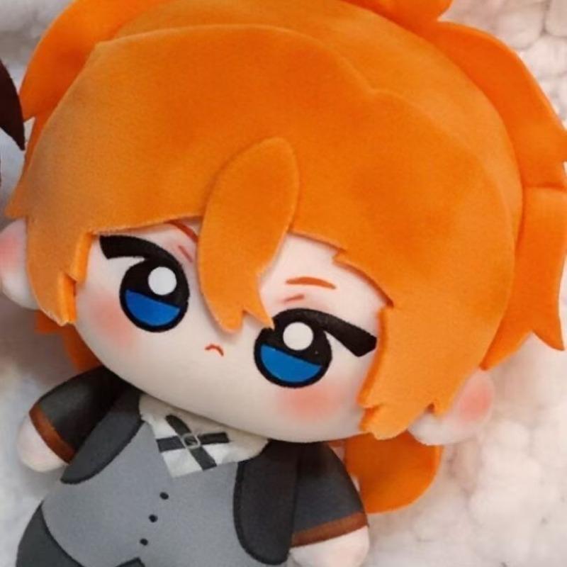 Bungou Stray Dogs 10cm Cotton Doll Dazai Osamu Nakahara Chuya Anime Character Plush Keychain Soft Stuffed Pendant Collectible Gift for Fans Room Decor