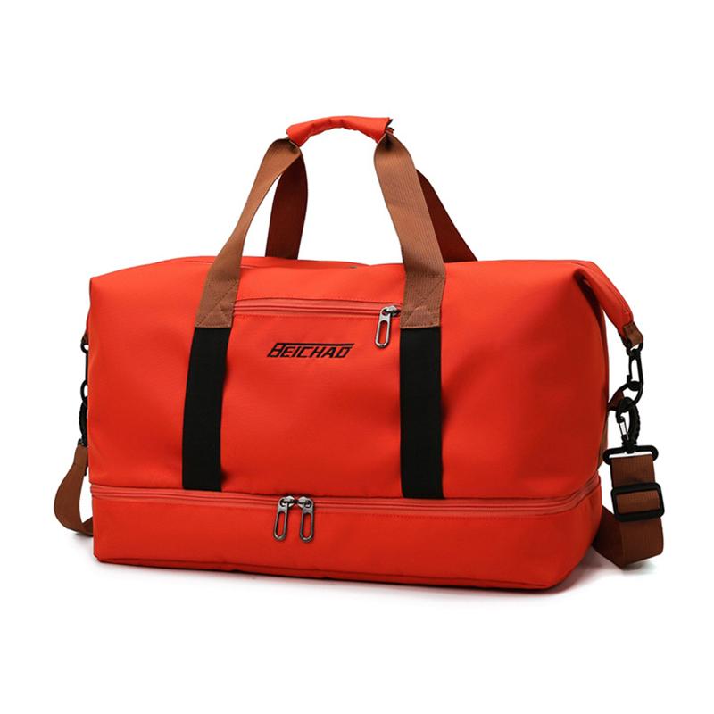 Large Capacity Travel Duffle Bag, Unisex Wet Dry Separation Gym Sports Bag, Outdoor Carry On Weekend Handbag