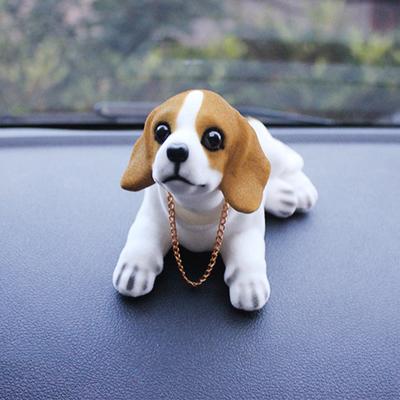 Söt Husky Beagle Sankt Bernhardshund Schäfer Skaka Huvudet Hund Bil Docka Bilinredning Hantverk Kreativ Bordsdekoration