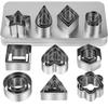 24/30pcs Stainless Steel Geometric Shapes Cookie Cutter Set Rust-proof Biscuit Mold  Kitchen