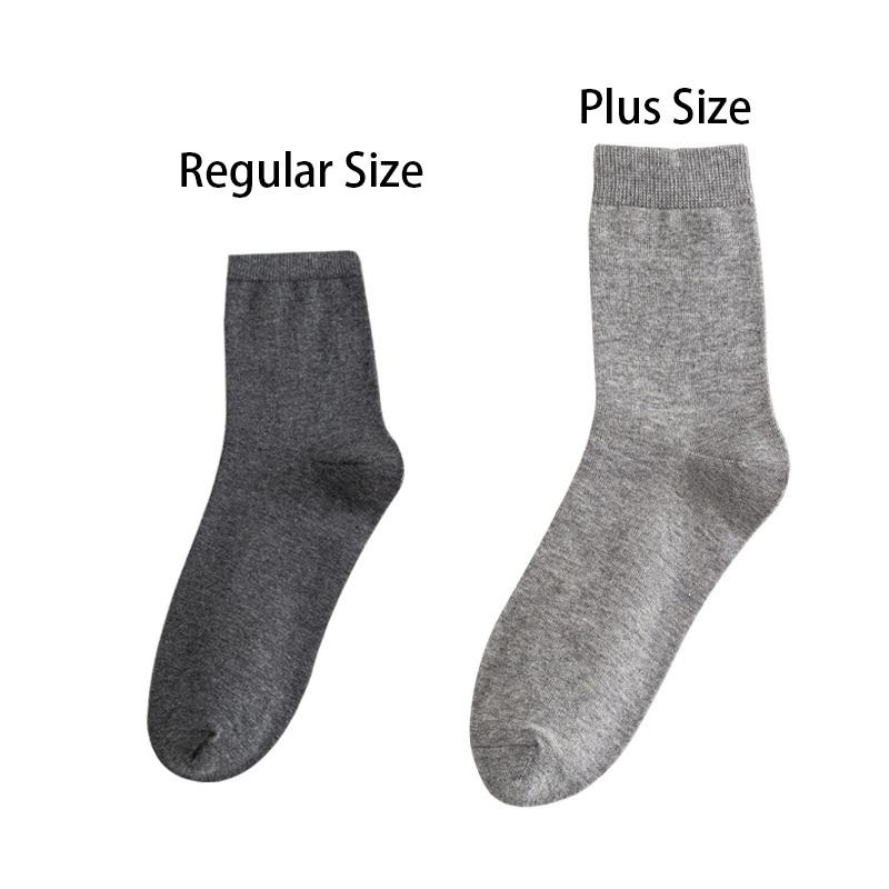 10Pairs/Lot Men Combed Cotton Socks Black Casual Business Breathable High Quality Man Sock New For Male Plus Size EU38-48