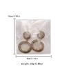 Double-Layer Color-Block Resin Rhinestone Earrings Geometric Alloy Statement Drop Women Gold