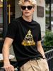 Funny Pizza Print Casual Tee Unisex Soft Streetwear Fashion Top