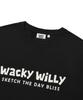 WACKY WILLY Big Typo Short Sleeve T-Shirt Black