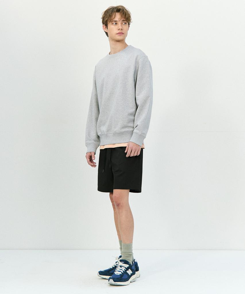 BASIC HOUSE Cotton String Band Half Pants Black Lzhp3104 (A Type)