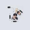 BTS Double-Charm Keychain, Bangtan Boys Photo & Cartoon Suit Figure Keyring with Star Hook, Kpop Idol Bag Pendant for ARMY Fans