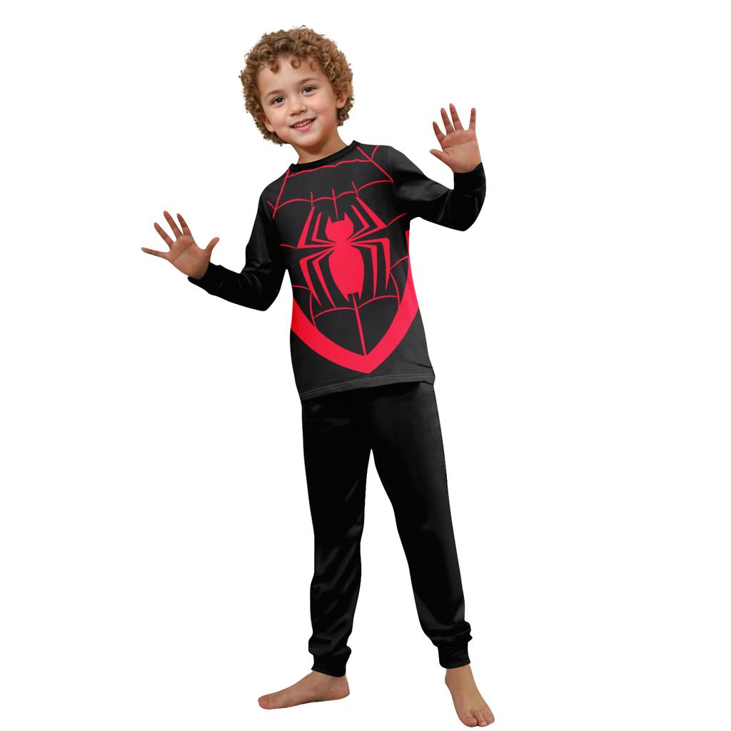 Long Sleeve Top and Pants Set Comfortable Homewear with Printed Design Suitable for Family Matching Pajamas Soft Fabric Loungewear