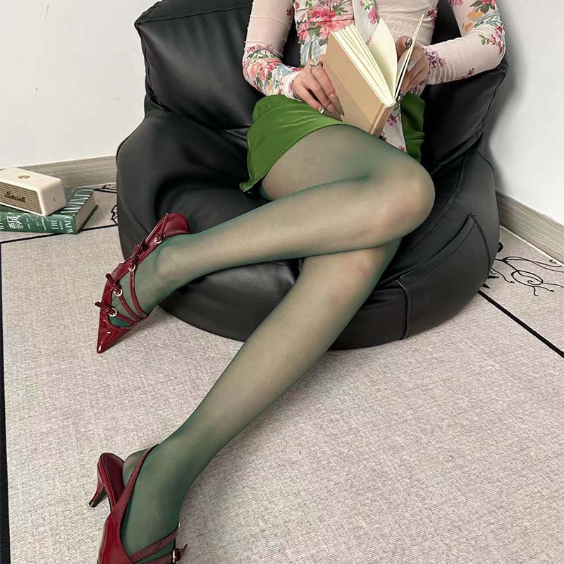 Sexy Tights Candy Color Velvet Slim Pantyhose For Women Soft Thin 15D Sheer Stockings Super Elastic Anti-Hook Large Size Legging