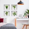 PVC 3D Simulation Green Plant Potted 3D Wall Stickers Living Room Background Study Office DIY Waterproof Decorative Stickers