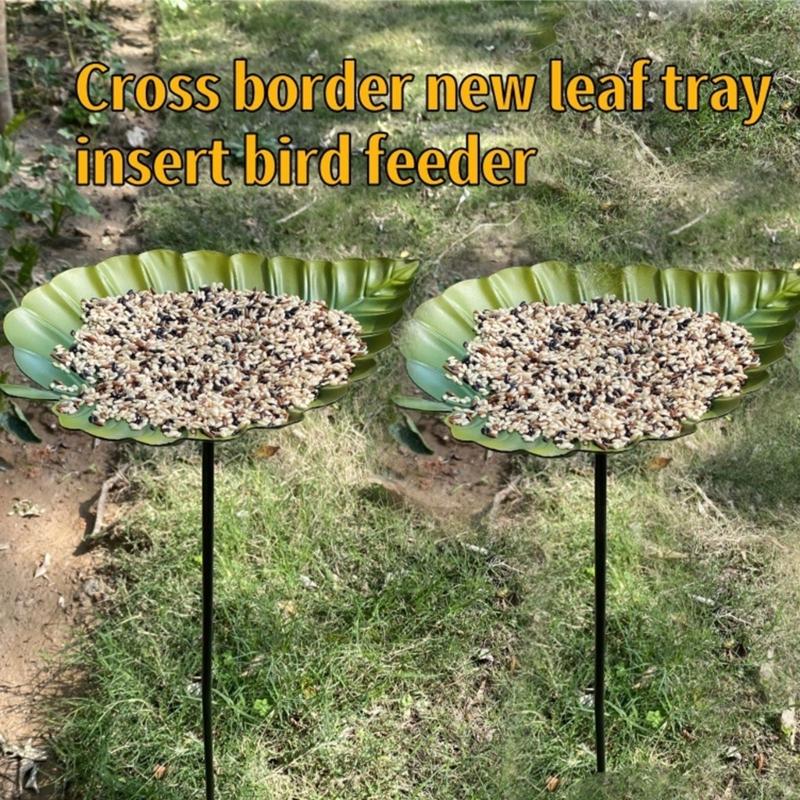 Leaf Shape Outdoor Bird Bath Winterproofed Durability Garden Decoration Feeders for Wild Birds for Nature Lover