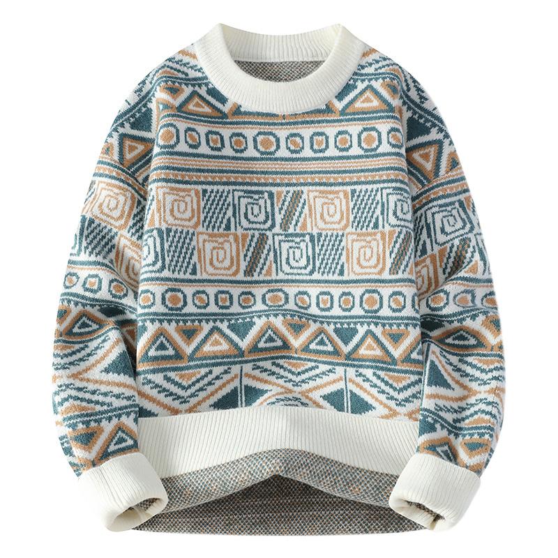 Maglioni alla Moda da Uomo Maglioni Invernali da Uomo Stile Coreano Maglione Caldo da Uomo Girocollo Maglioni da Uomo Autunno Uomo