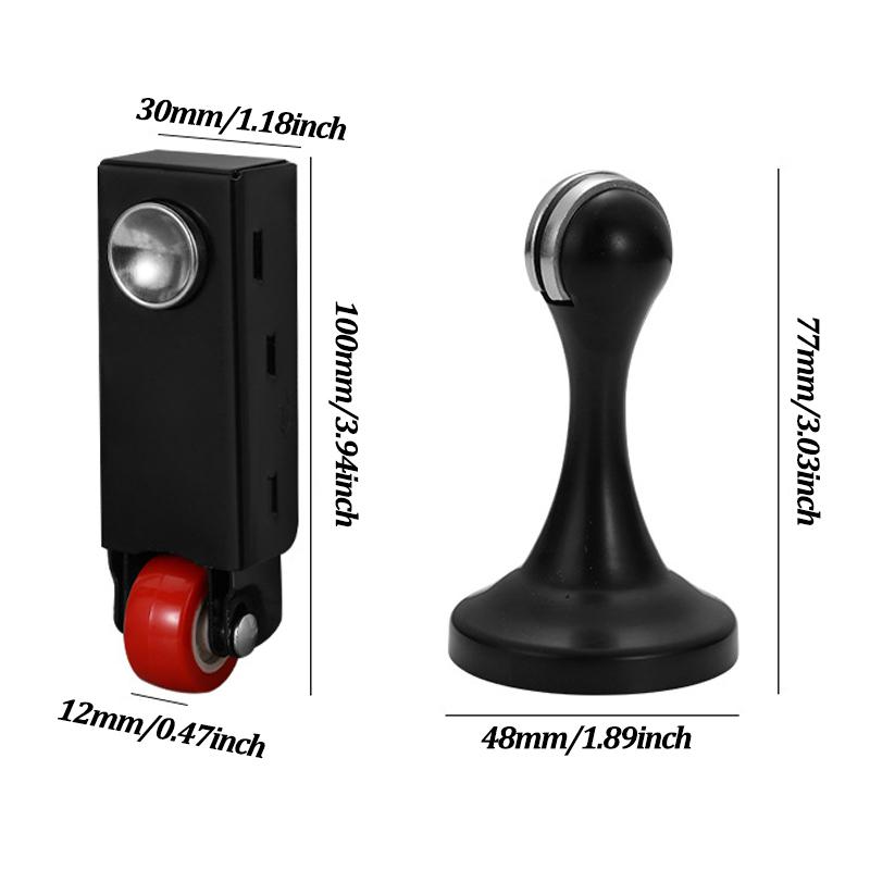 Silent Door Bottom Translation Wheels Anti Sagging Fixed Roller Furniture Anti-wear Load-Bearing Bottom Wheel Door Stop Pulley