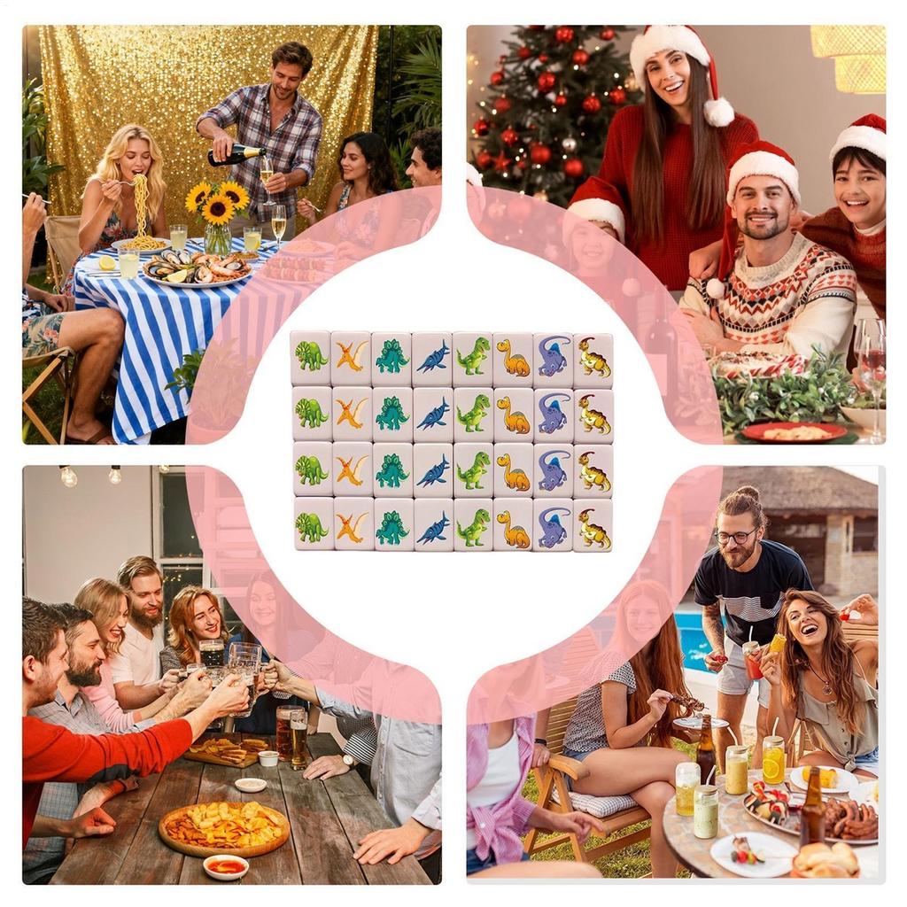 Harz-Mahjong-Spiel, Mahjong-Set mit Nationalflaggen, Geeignet für Männer, Frauen, Jugendliche, Mädchen, Familien, Freunde und Urlaube.