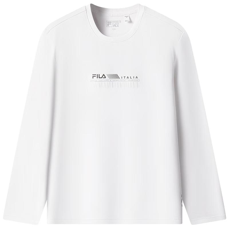 FILA Men's Basic Round Neck Knit Long Sleeve T-Shirt
