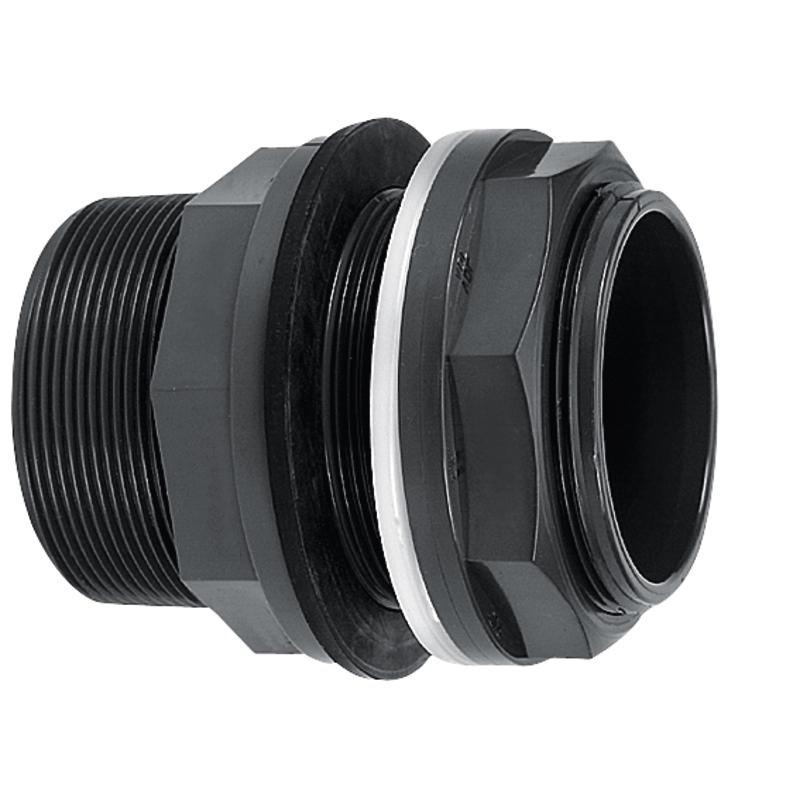 PVC-U tank connection fi 42 32x13x0-23 for drip line