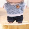 Mini 17cm 6inch Doll Clothes Set Costume Cute Clothing for Ages 5 6 7 8 Blue