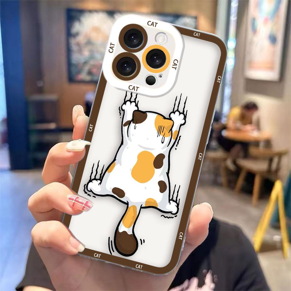 

Cartoon Orange Grey Cat Cover Phone Case For Xiaomi 15 15T POCO X7 X6 X5 X3 NFC GT F3 F5 M7 M6 M4 M3 11 11T PRO LITE NE Case Xiaomi 11T