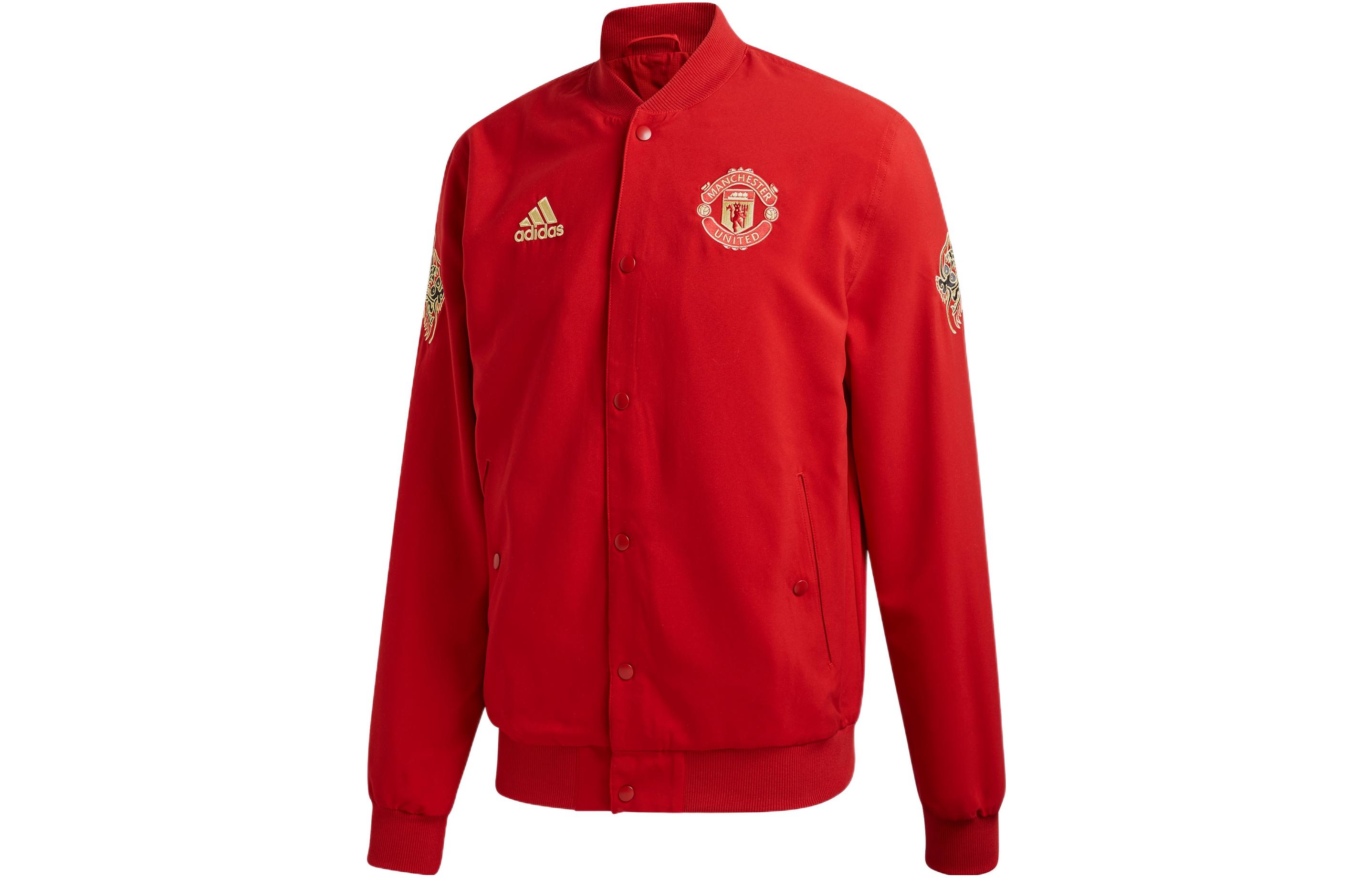Adidas MUFC Jackets Men s Red Baseball Collar Moderate Other GD4386 L