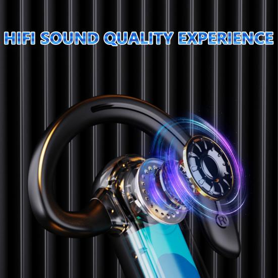1 Set Wireless Headphone Stereo Surround IPX5 Waterproof Delay Free Battery Display Rechargeable Reduction Wireless Bone Conduction Headphone