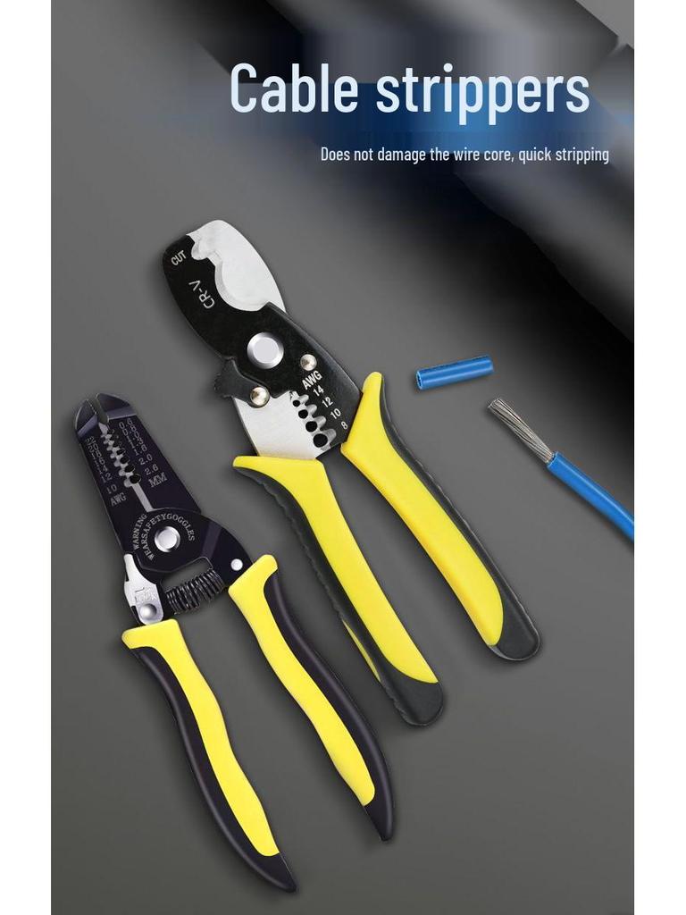 Electrician Wire Strippers & Cutters: Quick Repair Skinning Knife & Pliers Hand Tools