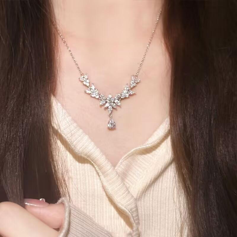 Summer New Romantic Wheat Spike Collarbone Necklace Women's Light Luxury Minimalist High-End Pendant