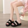 Mode CRLAYDK Damen Sommer Walking Sandalen Plateau Riemen Lässig Zehenfrei Bequeme Slipper Outdoor Strand Damen Faltbare Pantoletten